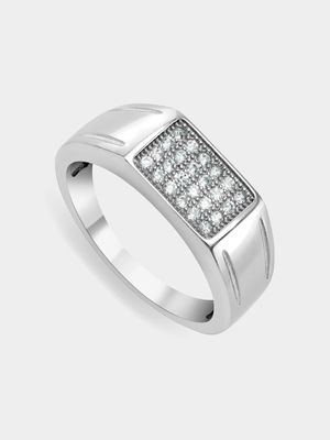 Sterling Silver Men's Flat Top Ring