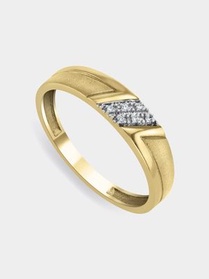 9ct Yellow Gold & Diamond Wedding Ring
