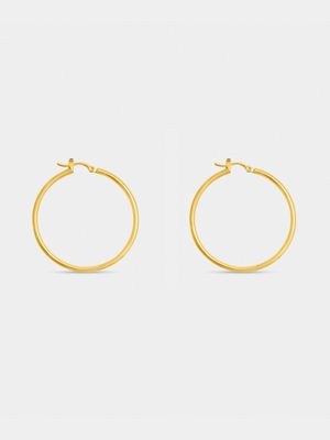 18ct Gold Plated 45mm Diameter Hoops