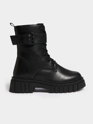 Women's Black Combat Boots