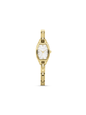 Tempo Woman's Silver Dial Gold Tone Bracelet Watch