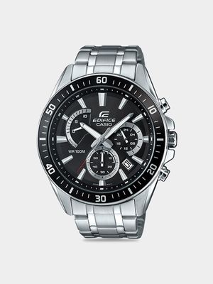 Casio Edifice Black Bezel Stainless Steel Chronograph Watch