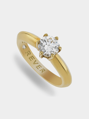18ct Yellow Gold 1ct Diamond Solitaire Forever Ring