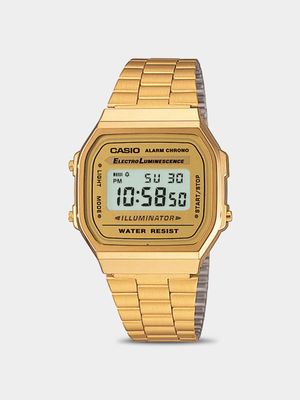 Casio Retro Digital Stainless Steel Gold Tone Watch