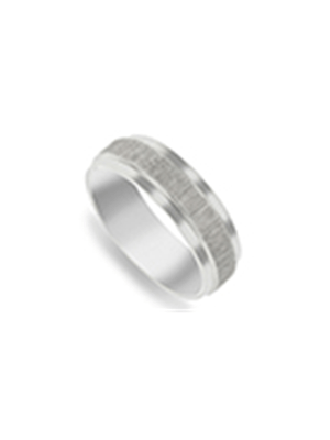 Stainless Steel Textured Men's Ring