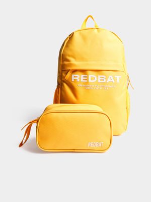 Redbat Unisex Mustard Backpack With Pouch