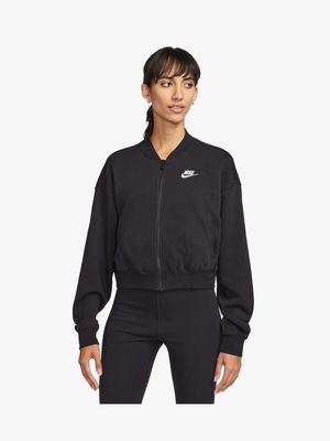 Nike Women's Nsw Black Cropped Jacket
