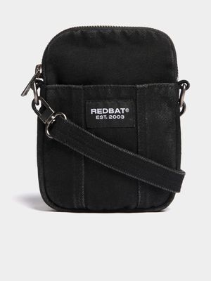 Redbat Denim Crossbody Black Bag