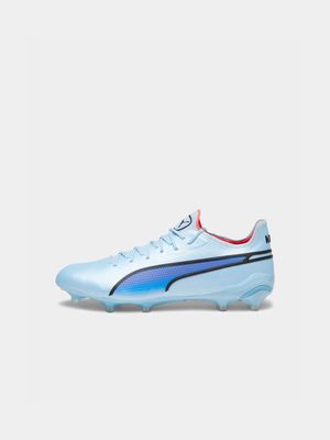 Mens Puma King Ultimate Silver/Orchid FG Boots