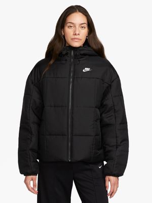 Womens Nike Sportswear Essential Therm-Fit Classic Black Puffer Jacket