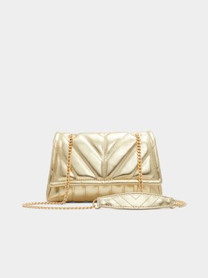 Women's Call It Spring Gold Crossbody Bag