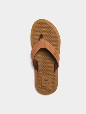 Men's RVCA Brown Sandbar Sandals