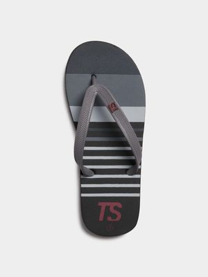 Mens TS Thin Stripes '23 Grey/Black Sandals