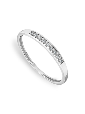 White Gold 0.016ct Diamond Channel Eternity Ring