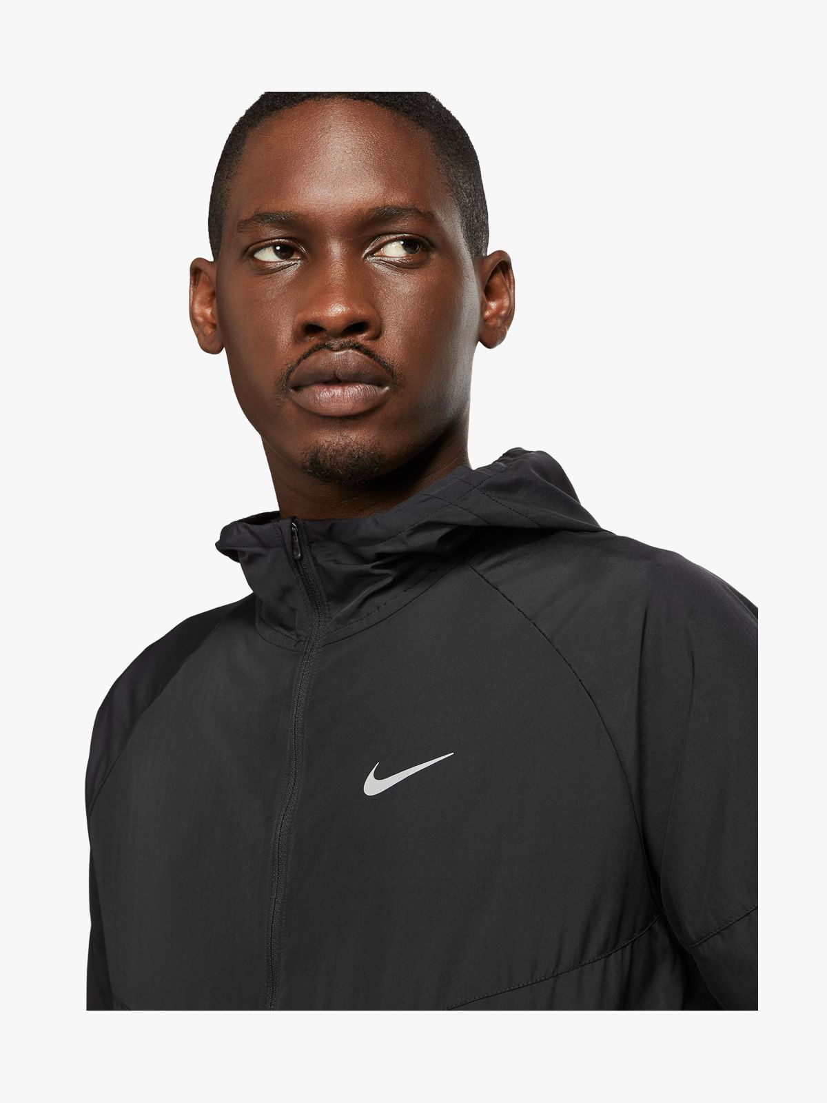 Mens Nike Miler Repel Black Running Jacket - Bash.com