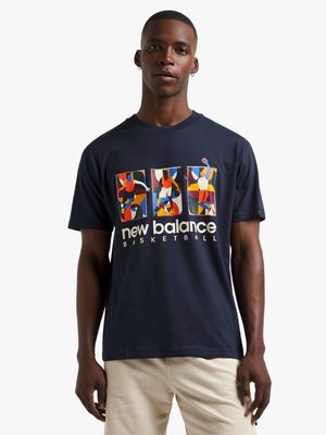 New Balance Men's Hoops Classic Blue T-shirt