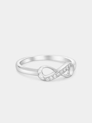 Sterling Silver Cubic Zirconia Infinity Ring