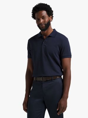 Jet Men's Navy Golfer Basic Golf Knit Outerwear