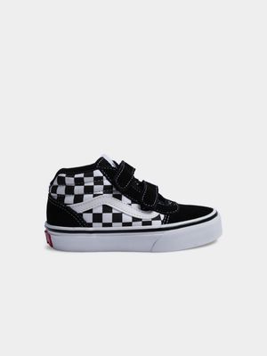 Kids Vans Ward Mid V Checkerboard Black/white Sneaker