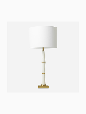 Marble Zig Zag Table Lamp With Shade