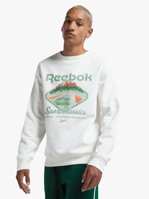 Reebok Men's Sports Classic Cream Crew Sweatshirt