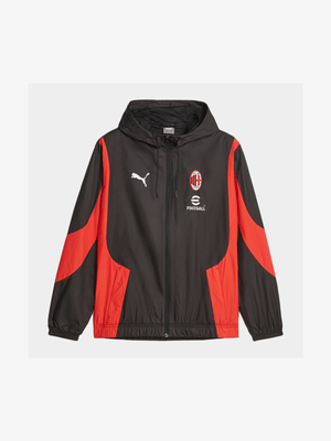 Mens Puma AC Milan Pre-Match Woven Black Anthem Jacket