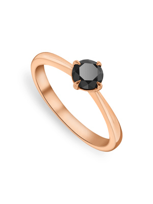 Rose Gold 0.5ct Black Diamond Solitaire My Forever Direction Ring