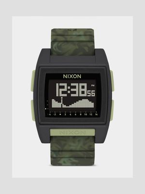 Nixon Men's Base Tide Pro Green Camo Digital Silicone Watch