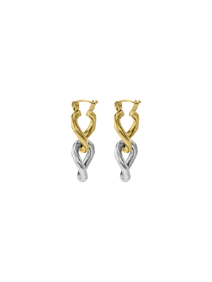 Waterproof Silver & Gold Hoop in Hoop Drop Earrings