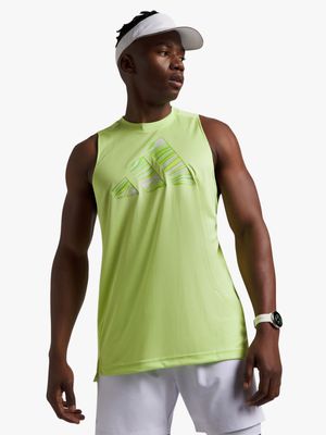 Mens adidas HIIT Entry Lime Tank Top