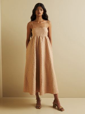 Women's Iconography Jacquard Babydoll Dress Blush
