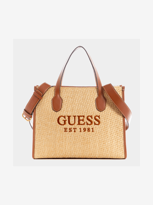 Women's Guess Brown Silvana 2 Compartment Tote Bag
