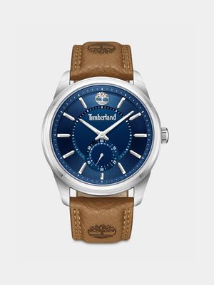 Timberland Northbridge Stainless Steel Navy Dial Brown Leather Watch