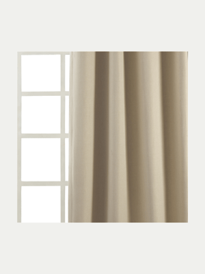 Curtain Taped Block-out Melange Natural 265x218