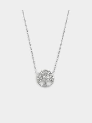 Sterling Silver Cubic Zirconia Mini Tree of Life Pendant