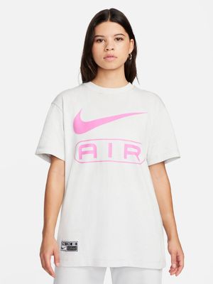 Womens Nike Sportswear Air Grey/Pink Tee