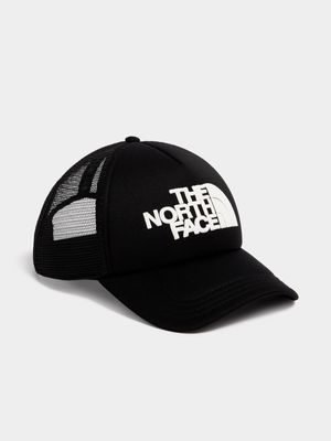 The North Face Unisex Logo Trucker Black Cap