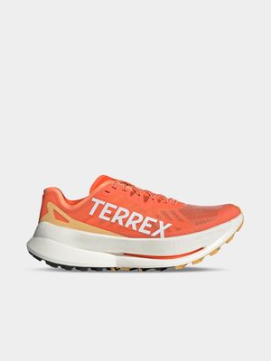 Mens adidas Agravic Speed Ultra Orange/White Trail Running Shoes