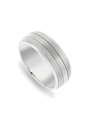 Stainless Steel Brushed Stripe Ring
