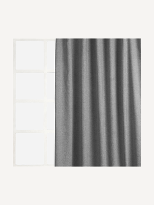 curtain grey taped 265x250cm