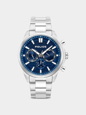 Police Rangy Stainless Steel Blue Dial Chronograph Bracelet Watch