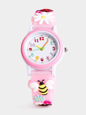 Girl's Pink Forest Friends Watch