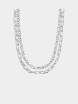 Women's Silver Chunky Necklace
