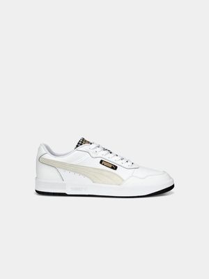 Mens Puma Court Ultra Houndstooth White/Natural Sneakers