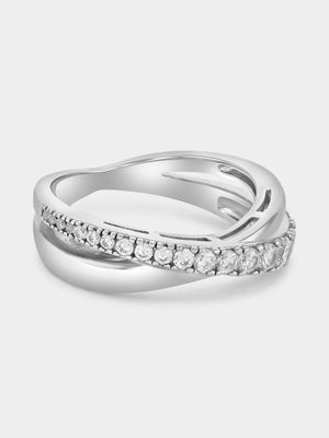Sterling Silver Cubic Zirconia Infinity Wrap Ring