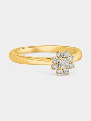Yellow Gold 0.28ct Lab Grown Diamond Star Ring