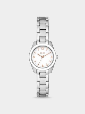 DKNY Women's Soho Silver Plated Stainless Steel Bracelet Watch