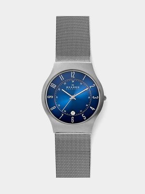 Skagen Men's Sundby Silver Plated Titanium & Stainless Steel Mesh Watch