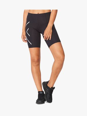 Women's 2XU Core Black 1/2 Compression Shorts