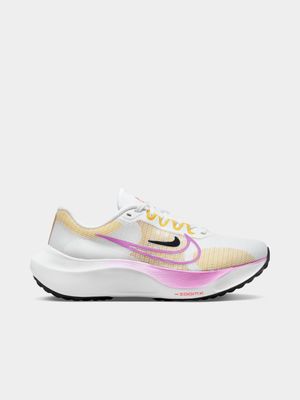 Womens Nike Zoom Fly 5 White/Rush Fuchsia Running Shoes